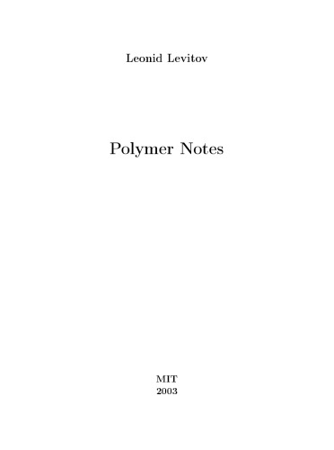Polymer Notes