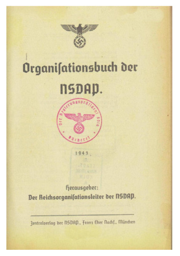 Organisationsbuch der NSDAP.