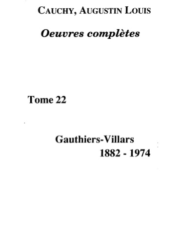Œuvres complètes