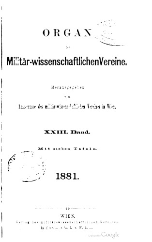 Organ des militär-wissenschaftlichen Vereins