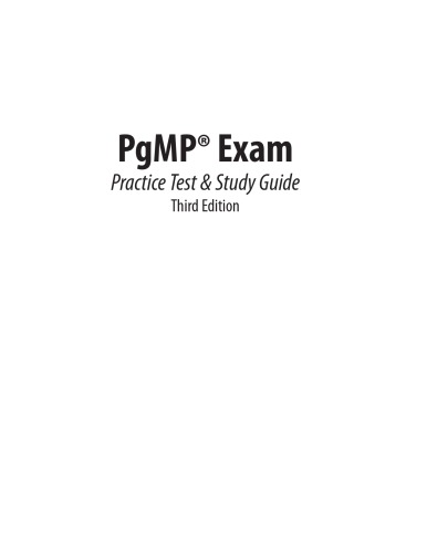PgMP® Exam Practice Test and Study Guide