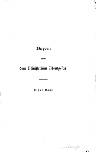 Bayern unter dem Ministerium Montgelas 1799 - 1817 / 1799 - 1800