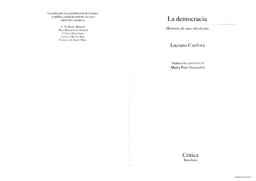 Democracia. Historia de una ideología