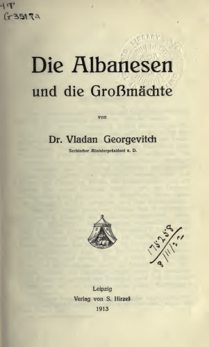 Die Albanesen und die Großmächte
