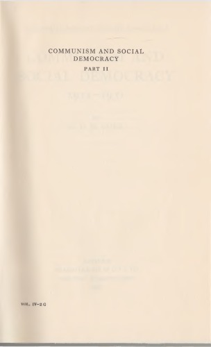 Communism and Social Democracy 1914-1931