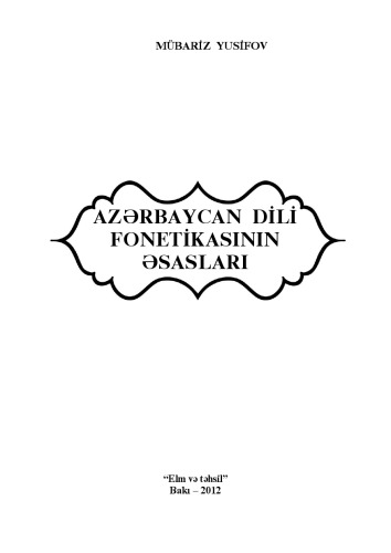 Azərbaycan dili fonetikasının əsasları