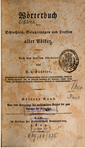 Von dem Untergang des Weströmischen Reiches bis zum Anfange der Kreuzzüge