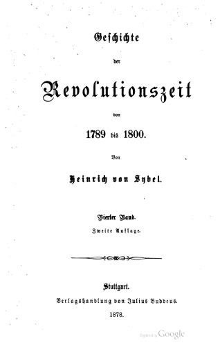 Geschichte der Revolutionszeit von 1789-1800