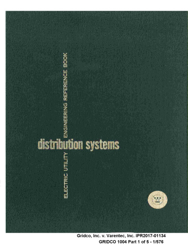 Electric Utility Engineering Reference Book: Distribution systems