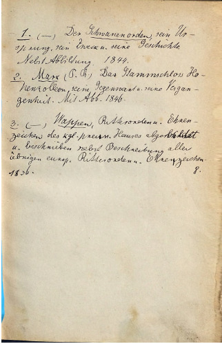Der Schwanenorden, sein Ursprung, Zweck und seine Geschichte