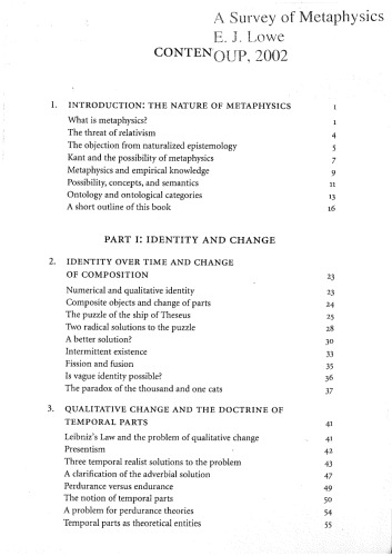 A Survey of Metaphysics