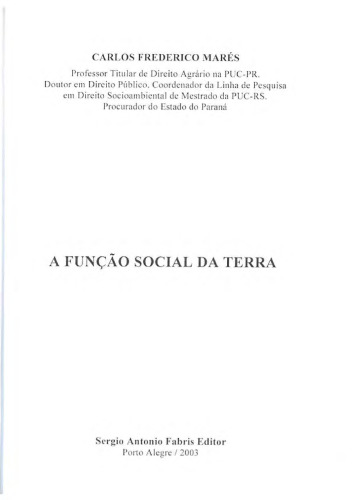 A função social da terra