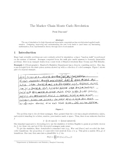 The Markov Chain Monte Carlo Revolution