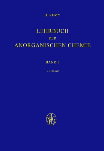 Lehrbuch der anorganischen Chemie