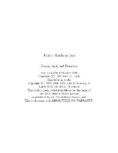 Finite Mathematics