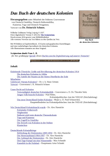 Das Buch der deutschen Kolonien