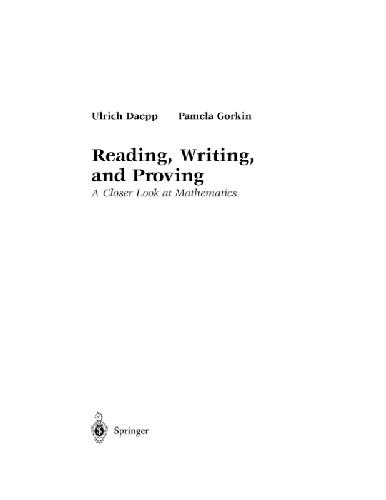 Reading, writing and proving. Close look at mathematics