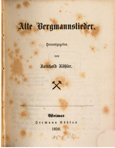 Alte Bergmannslieder