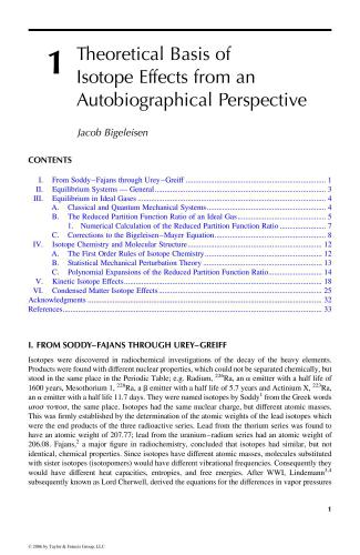 Isotope Effects In Chemistry and Biology