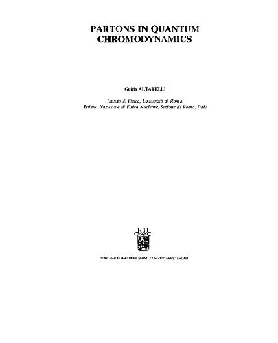 Partons in quantum chromodynamics