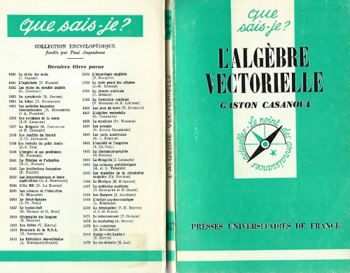 L'algèbre vectorielle
