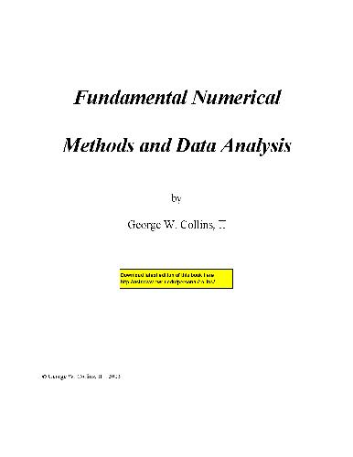 Fundamental numerical methods and data analysis