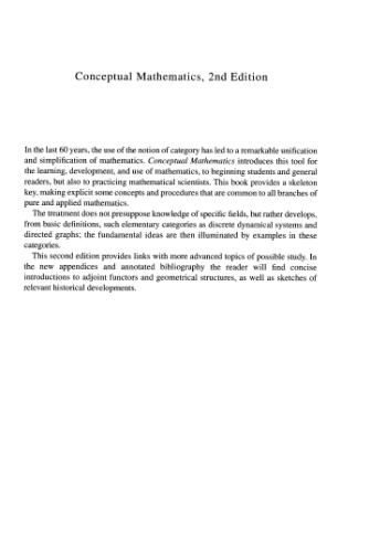 Conceptual Mathematics: A First Introduction to Categories