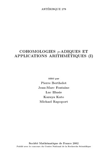 Cohomologies p-adiques et applications arithmétiques