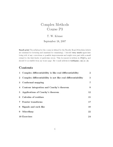 Complex Methods