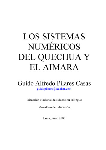 Los sistemas numéricos del quechua y el aimara