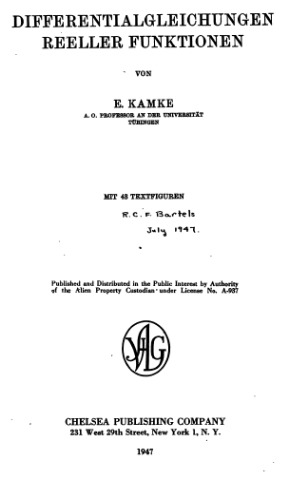 Differentialgleichungen reeller Funktionen, (Mathematik und ihre Anwendungen in Monographien und Lehrbüchern)