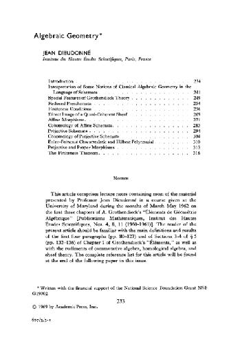 Algebraic geometry