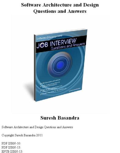 Software Architecture and Design Questions and Answers