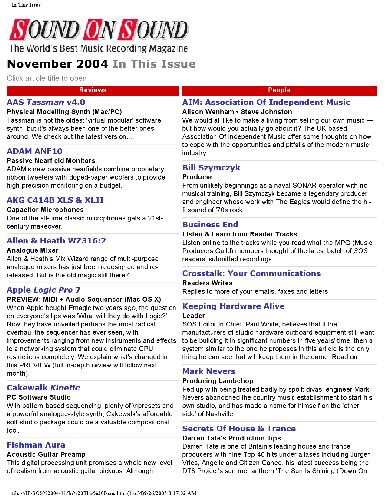 Sound on Sound (November 2004)