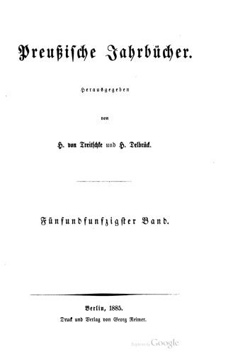 Preußische Jahrbücher