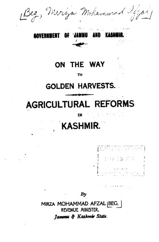 On the Way to Golden Harvests: Agricultural Reforms in Kashmir