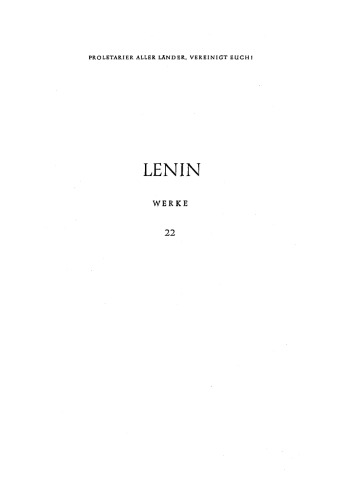 Lenin Werke (Dez. 1915 bis Juli 1916)