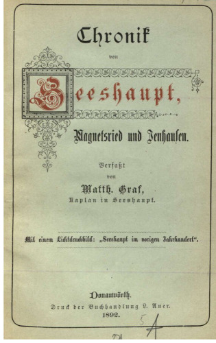Chronik von Sesshaupt, Magnetsried und Jenhausen