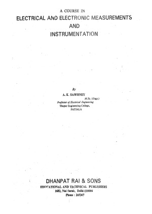 A Course In Electronics & Electrical Measurements And Instrumentation