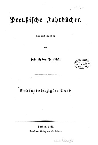 Preußische Jahrbücher
