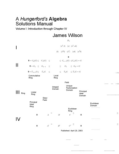 A Hungerford’s Algebra Solutions Manual