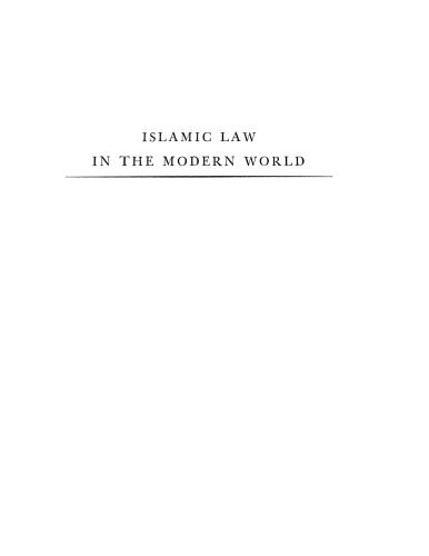 Islamic law in the modern world