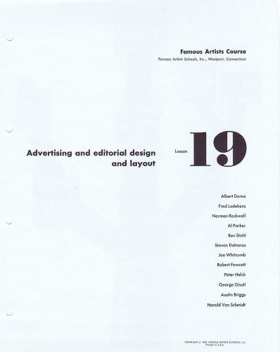 Famous Artists Course Lessons