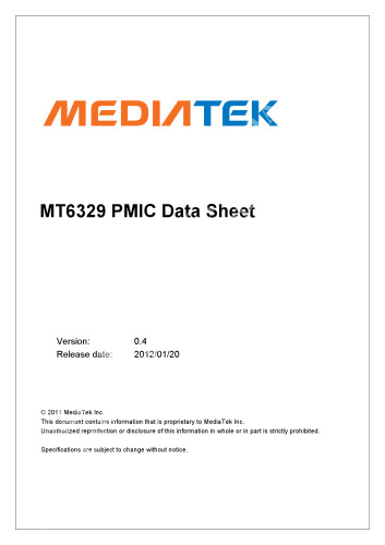 MT6329 PMIC Datasheet
