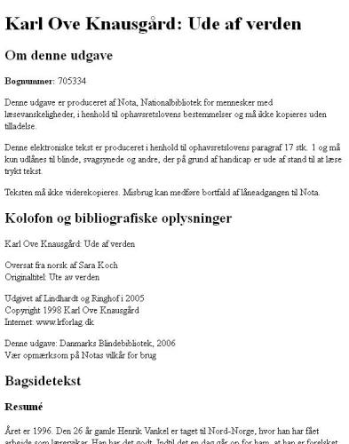 Ude af verden