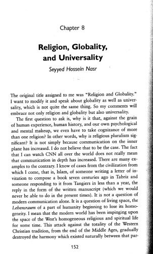 Religion, Globality, and Universality