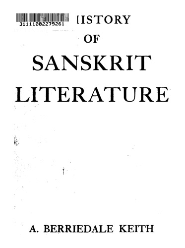 A history of Sanskrit literature