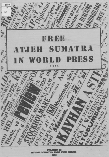 Free Atjeh Sumatra in world press 1985