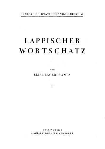 Lappischer Wortschatz