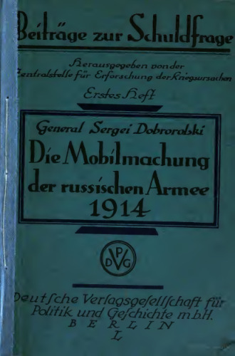 Die Mobilmachung der russischen Armee 1914